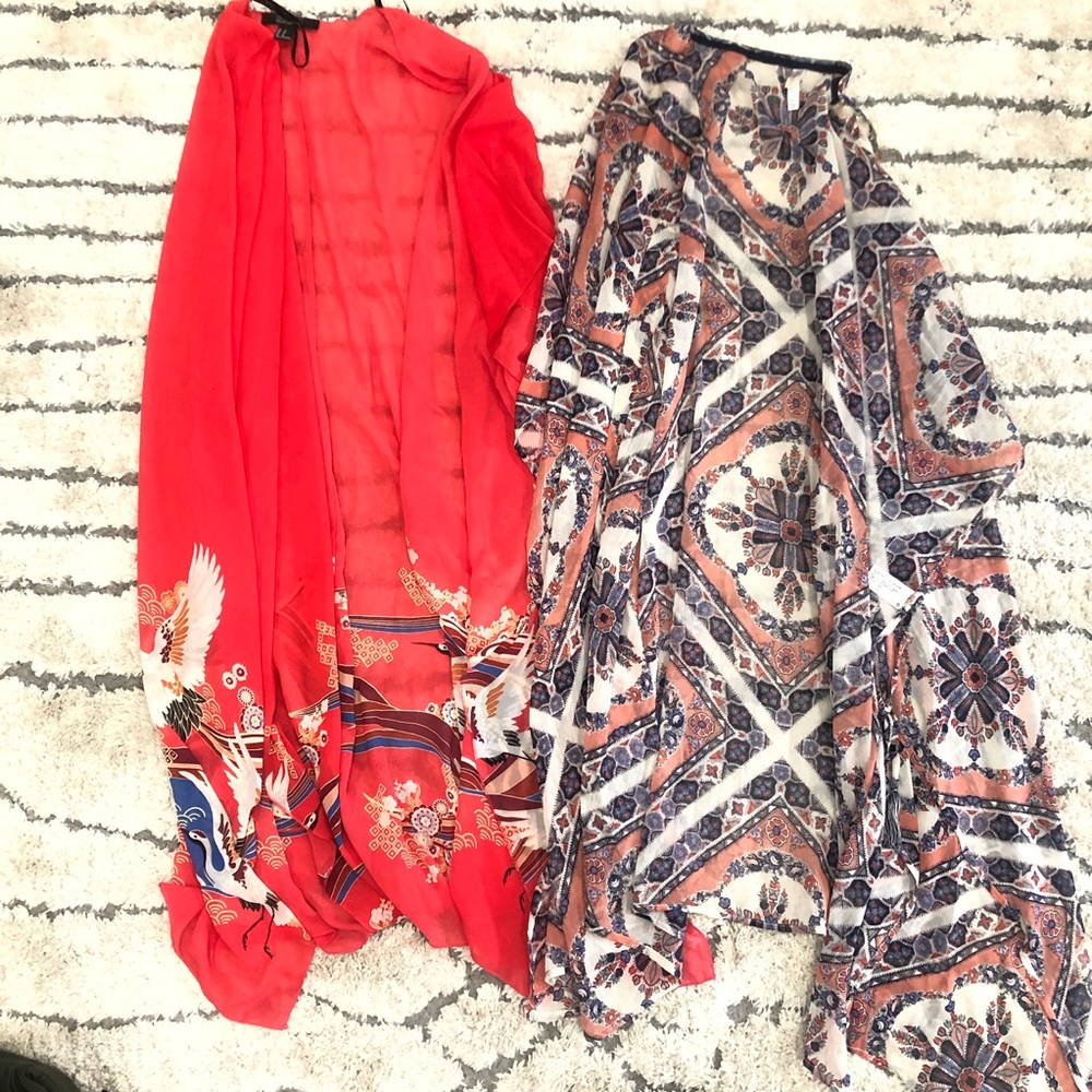 2 beach cover up caftan Forever 21 Target